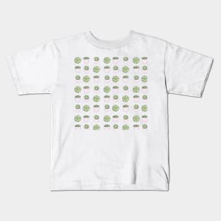 Green and pink suculents in flowerpots Kids T-Shirt